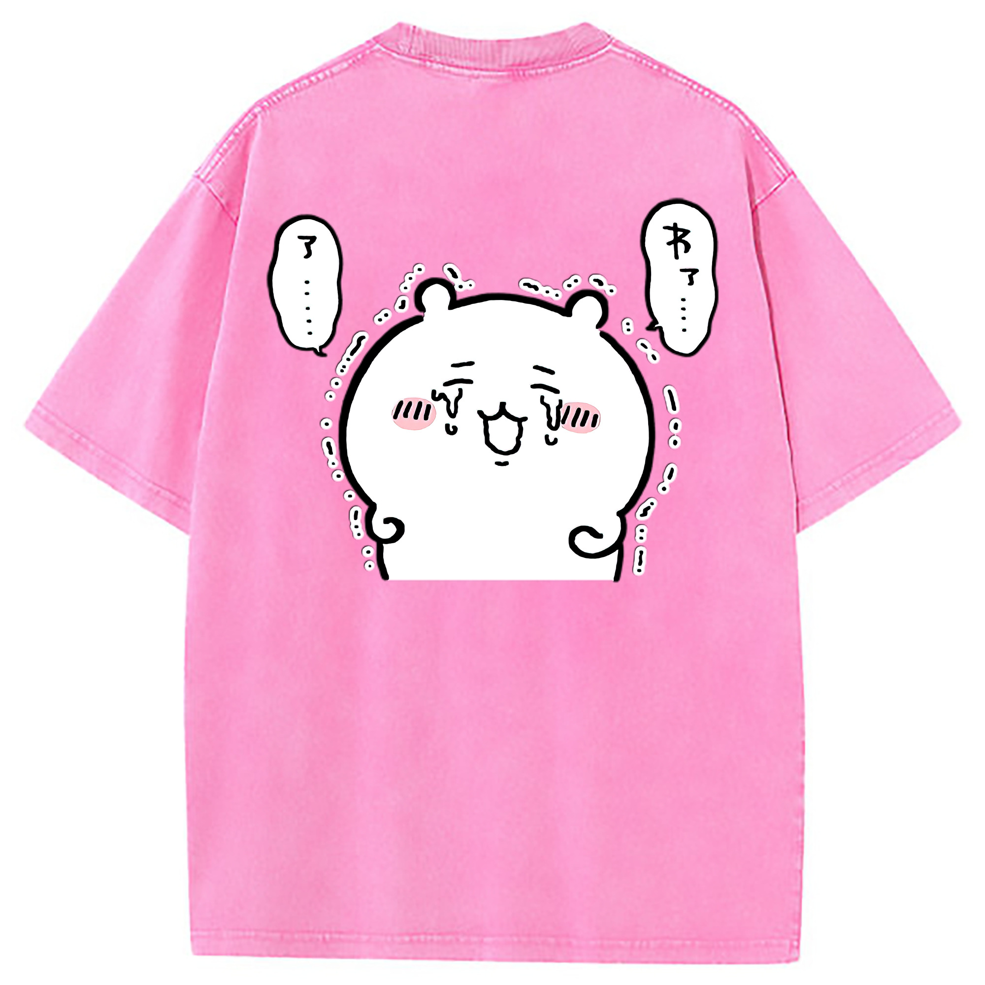 （画像用） ちいかわ ちいかわ Chii-kawa chiikawa 綿100% ヴィンテージ風 半袖Tシャツ（背面プリント）